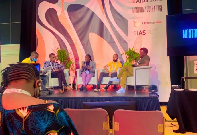 A picture showing my panel discussion. 