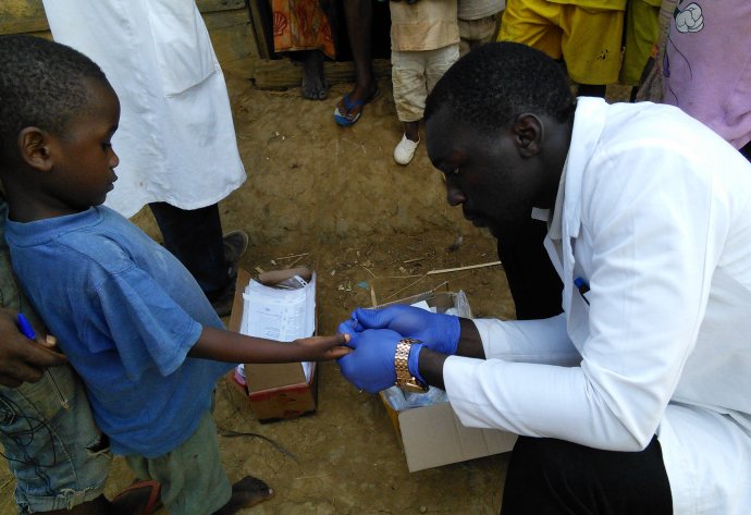 Credit: Bate Eyong Caption: Blood samples collected as part of community survey to determine the prevalence of lymphatic filariasis in the northwest region of Cameroon.