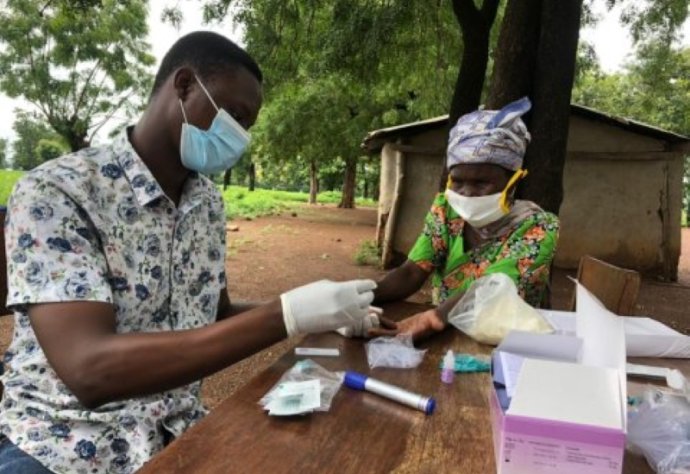 HIV screening in rural communities. Credit: Joshua Kwabena Aniaku
