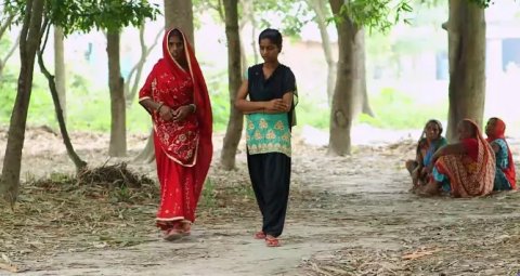 A scene from the news item on the impact of leprosy and lympathic filariasis in India