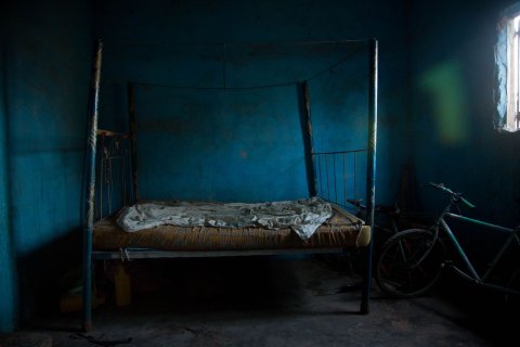Inside bedroom, The Gambia. A concrete house can be quite uncomfortable like this hot, stuffy room with almost no ventilation.&nbsp;© Konstantin Ikonomidis &amp; Rasmus Bruun