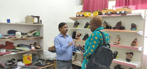 Made-to-order shoes for patients with leprosy, using 3D printing to customise the fit.