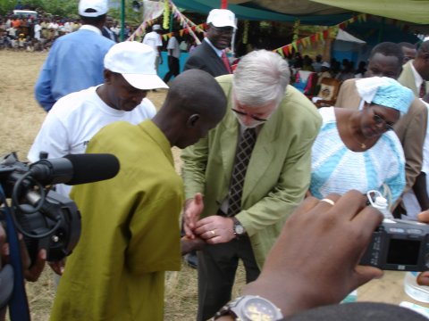 Dr Adrian Hopkins at the official launch of CDTI in the Central African Republic