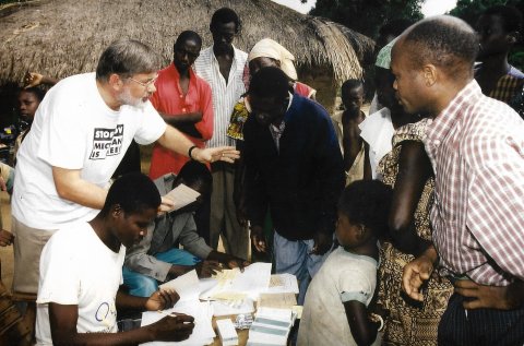 Dr Adrian Hopkins - mass drug administration (MDA) in the Central African Republic.