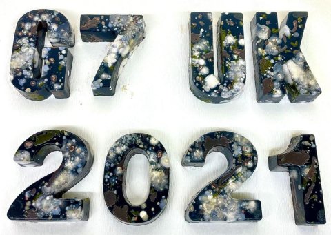 Agar letters spelling out G7 UK 2021 - Photo credit: Ms Ellie Allman and Ms Claudia McKeown 