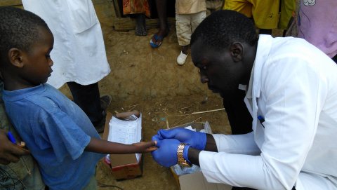 Credit: Bate Eyong Caption: Blood samples collected as part of community survey to determine the prevalence of lymphatic filariasis in the northwest region of Cameroon.