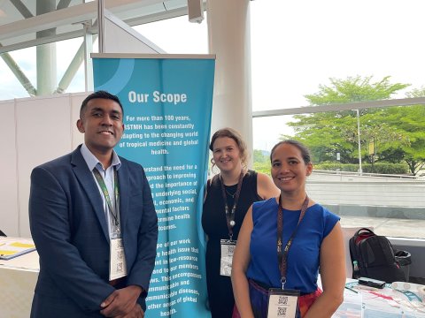 Our Country Ambassador for Malaysia Dr Giri Rajahram (pictured left), alongside Alice Sharman, RSTMH Communications Manager, and myself